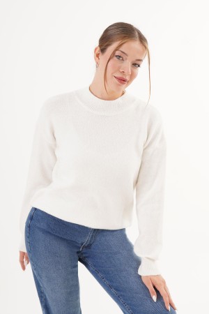 H6485-1-BEYAZ-STD BEYAZ KAZAK