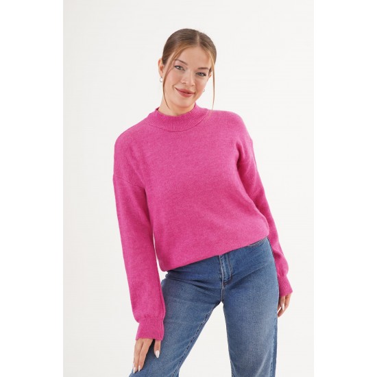 H6485-1-FUŞYA-STD Fuchsia JUMPER