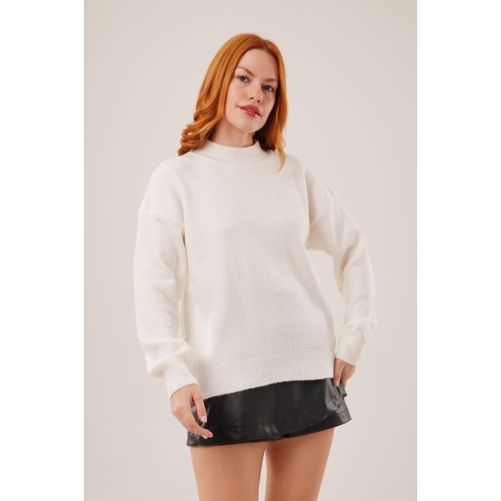 H6485-BEYAZ-STD BEYAZ KAZAK