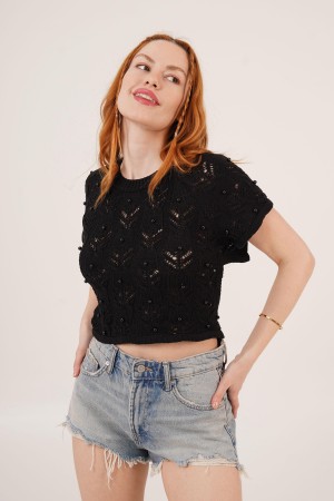 H6527-SİYAH-STD SIYAH CROP