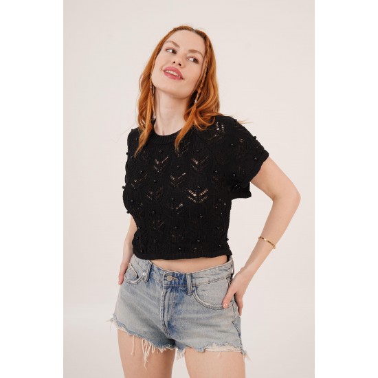 H6527-SİYAH-STD SIYAH CROP