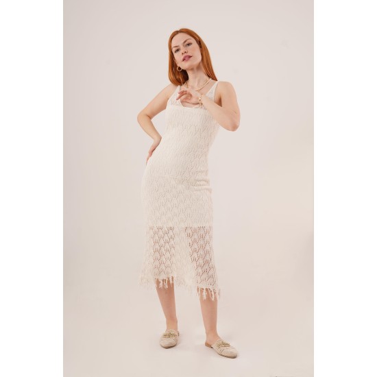 H6535-KREM-STD KREM KAZAK