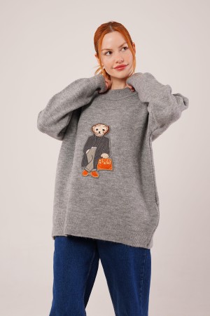 H6587-GRİ-STD GRI KAZAK