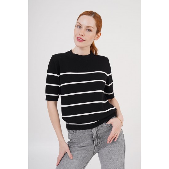 H6613-SİYAH-STD SIYAH BLUZ