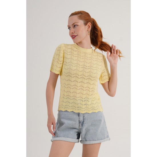 H6617-SARI-STD SARI BLUZ