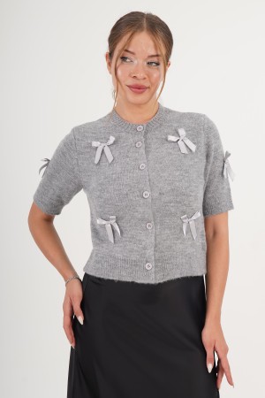 H6626-GRİ-STD GRI CARDIGAN