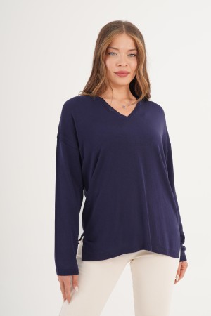 H6630-LACİVERT-STD LACIVERT KAZAK