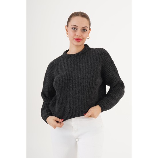 H6631-ANTRASİT-STD KAHVERENGI KAZAK