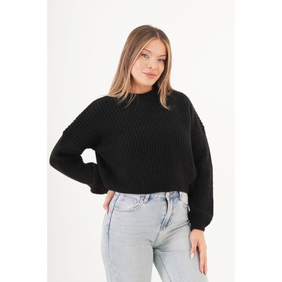 H6631-SİYAH-STD SIYAH KAZAK