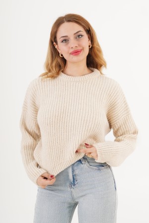 H6631-TAŞ-STD KAHVERENGI KAZAK