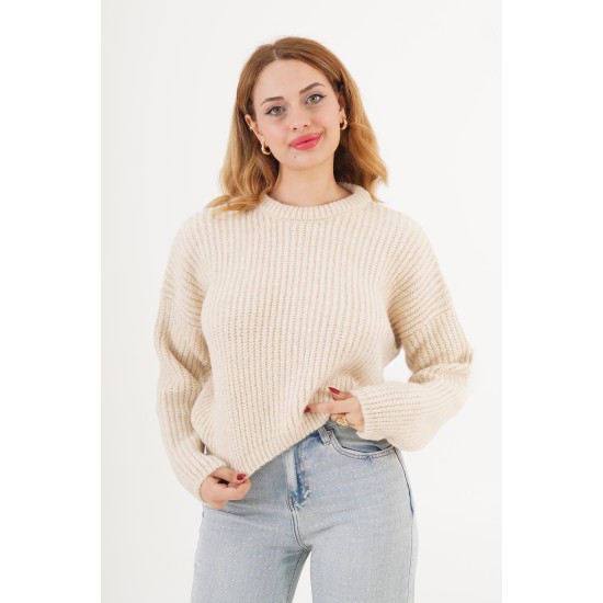 H6631-TAŞ-STD KAHVERENGI KAZAK