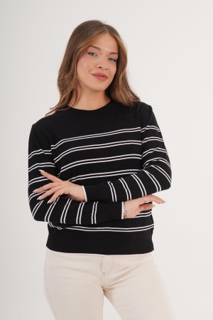 H6635-SİYAH-STD SIYAH KAZAK