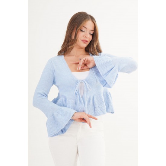 H6638-BEBEMAVİSİ-STD "BEBE MAVI" CARDIGAN
