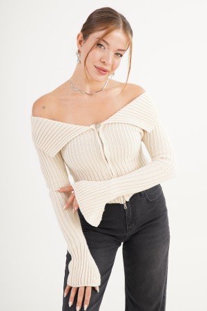 H6640-TAŞ-STD SIYAH CARDIGAN