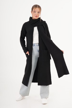 H6649-SİYAH-STD SIYAH CARDIGAN