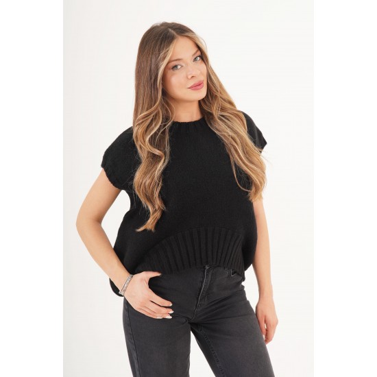 H6658-SİYAH-STD SIYAH SÜVETER