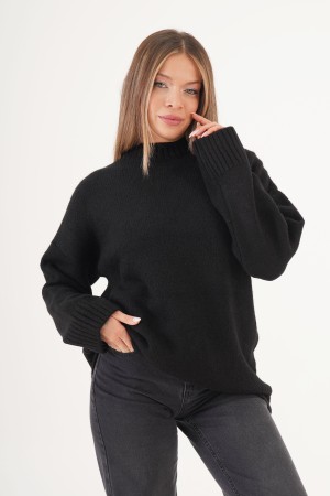 H6668-SİYAH-STD SIYAH KAZAK