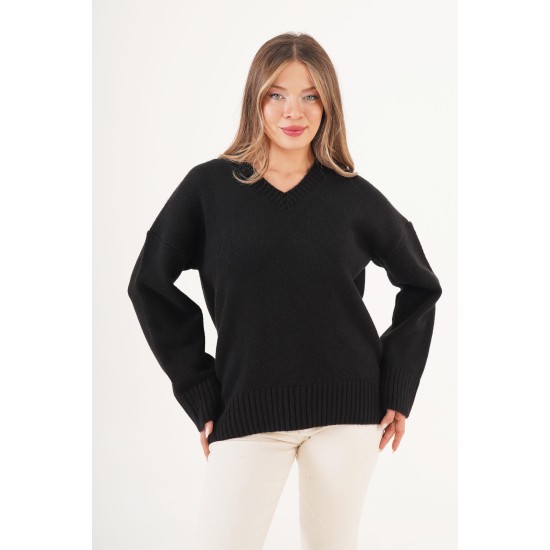 H6671-SİYAH-STD SIYAH KAZAK