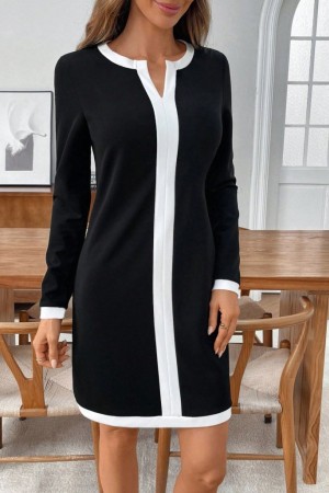 K12002-SIYAH BLACK DRESS