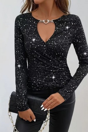 K12006-SIYAH SİYAH BLUZ