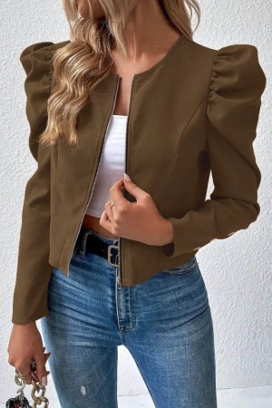 K1423-KAHVE SİYAH CEKET