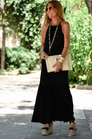 K1447 SİYAH ELBİSE