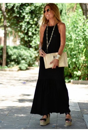 K1447 SİYAH ELBİSE