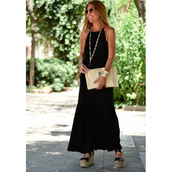 K1447 SİYAH ELBİSE