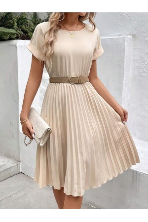 K31001-BEJ BEJ ELBİSE