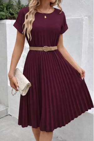 K31001-BORDO BORDO ELBİSE