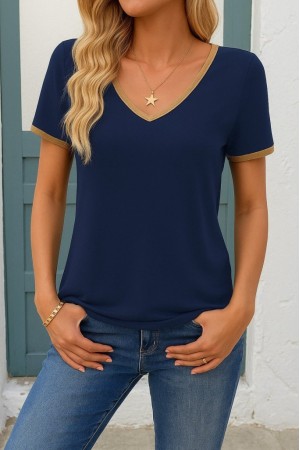 K31003-LACIVERT LACİVERT BLUZ