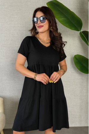 K31006-SIYAH SİYAH ELBİSE