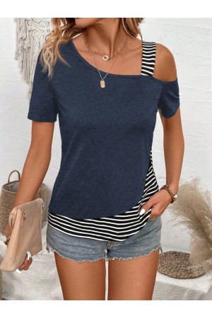 K41000-LACIVERT LACİVERT BLUZ