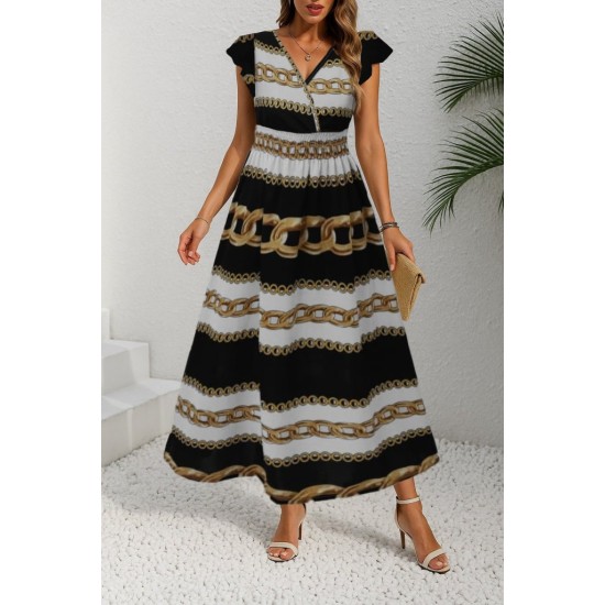 K44034-ZINCIR Patterned DRESS