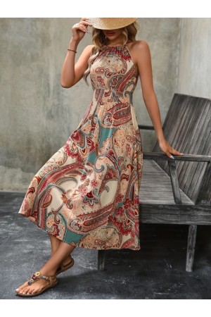 K44036-DESENLI DESENLİ ELBİSE