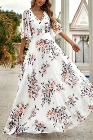 K44038-BEYAZ WHITE DRESS