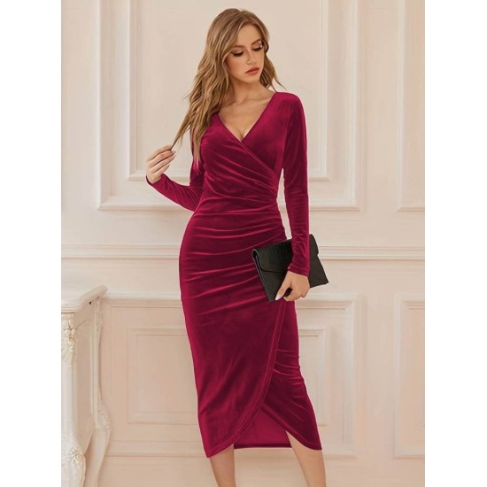 K46040-KIRMIZI RED DRESS