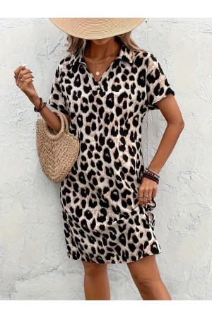 K46080-LEOPAR LEOPARD DRESS