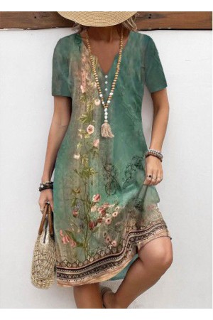 K46085-DESENLI DESENLİ ELBİSE