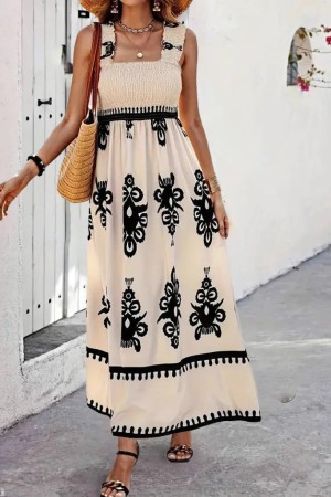 K46095-BEJ BEIGE DRESS