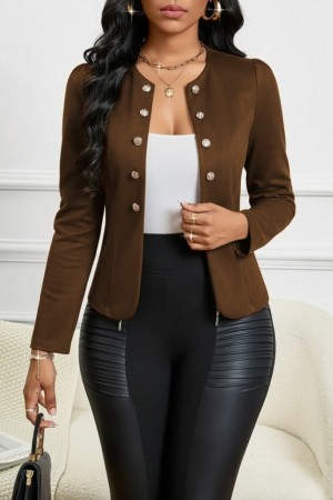 K46128-KAHVE KAHVE CEKET