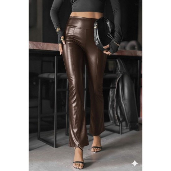 K46138-KAHVE COFFEE TROUSERS