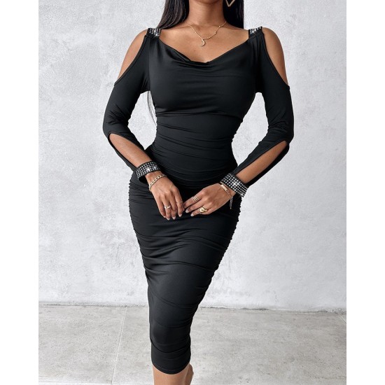K46146-SIYAH BLACK DRESS