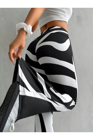 K4635-ZEBRA DESENLİ TAYT