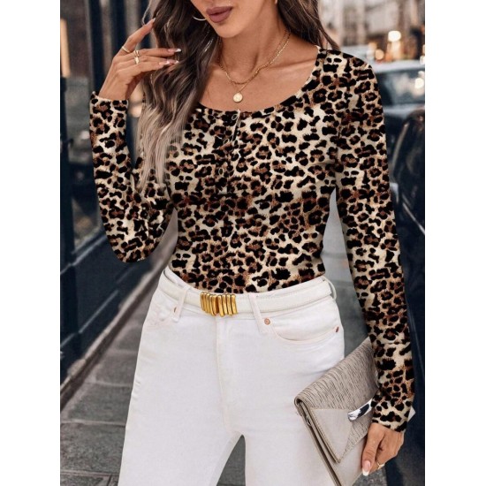 K4649-LEOPAR LEOPARD BLOUSE