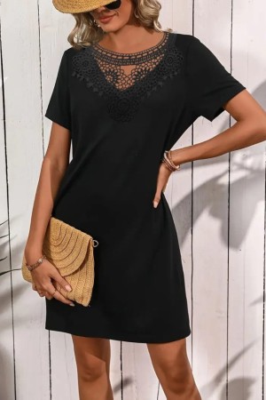 K48003-SIYAH BLACK DRESS