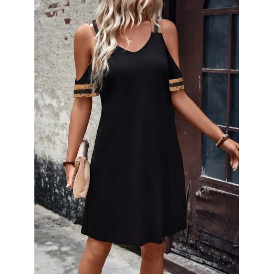 K48004-SIYAH BLACK DRESS