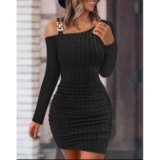 "K50103 - SIYAH" BLACK DRESS