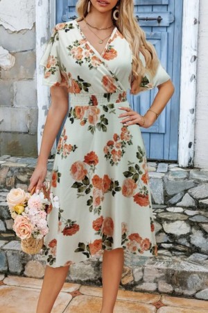 K51002-BEJ BEIGE DRESS