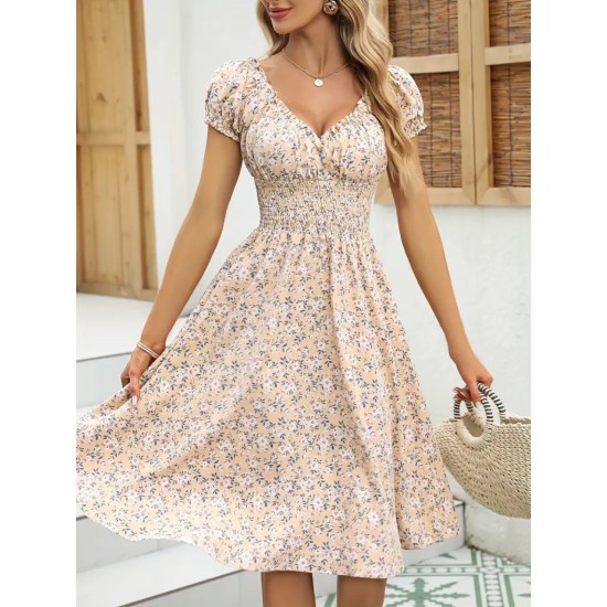 K51004-BEJ BEIGE DRESS